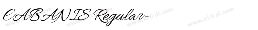 CABANIS Regular字体转换 CABANIS Regular字体转换